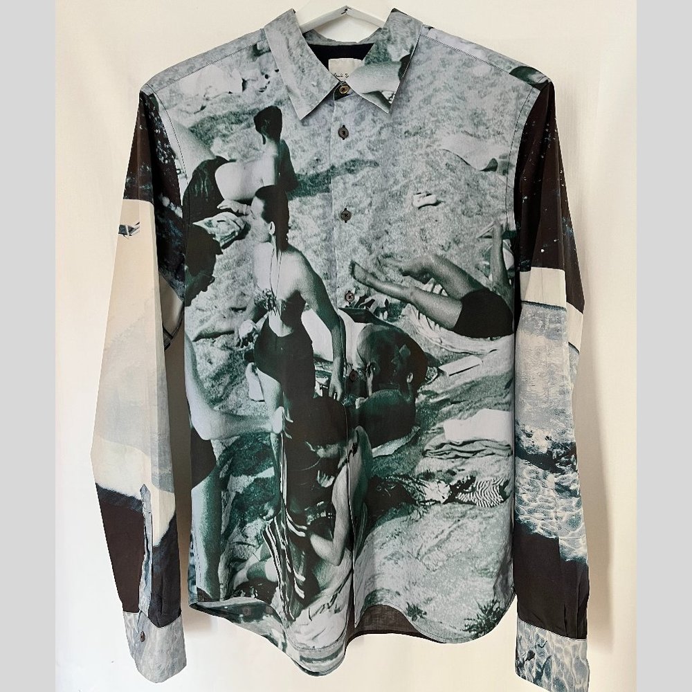 Graphic Button-Up Shirt